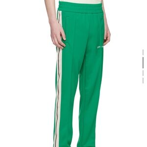 Palm Angels green striped track pants